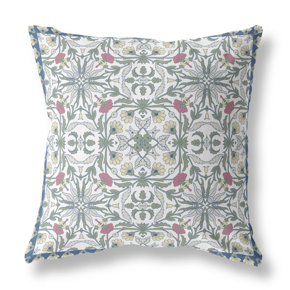 16 Pink Sage Paisley Indoor Outdoor Throw Pillow