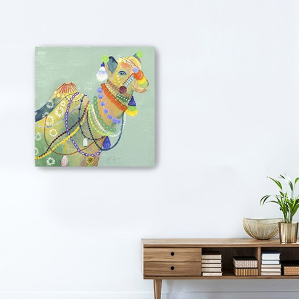 40" Moroccan Inspired Camel Canvas Wall Art