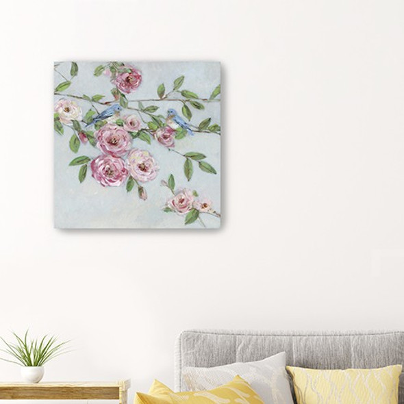 Small Pretty Pink Blooms Canvas Wall Art