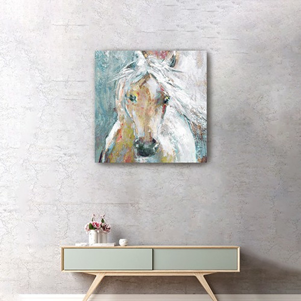 40" Whimsical Horse Canvas Wall Art