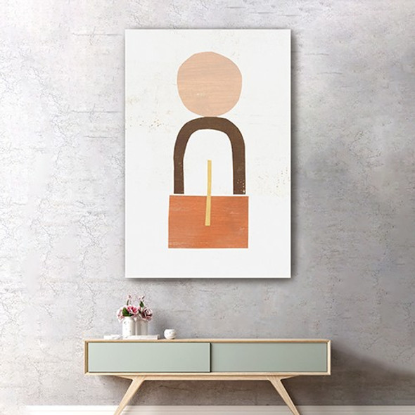 36" Abstract Orange Shapes in Balance Canvas Wall Art