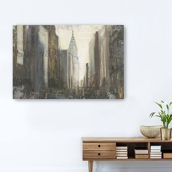 36" NYC Urban Street Scene Canvas Wall Art