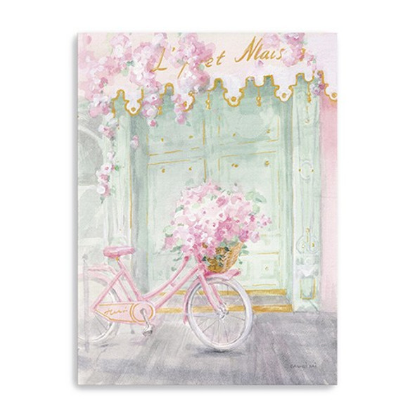40" Pretty Pastel Pink Paris Canvas Wall Art