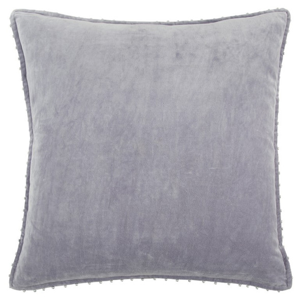Soft Lilac Solid Pearl Beaded Edge Throw Pillow