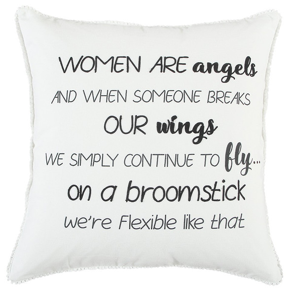 Black and White Women Are Angels Throw Pillow