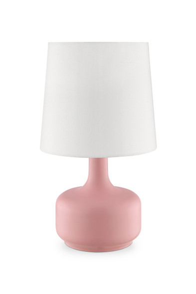 Modern Soft Pink Table Lamp with Touch Switch