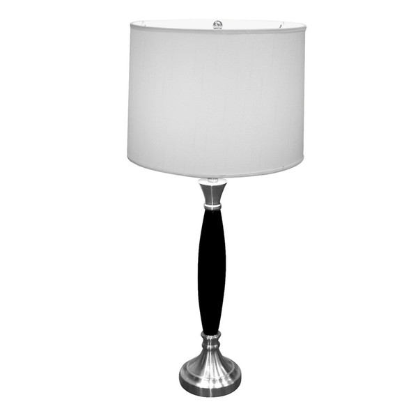 Silver and Black Metal Table Lamp