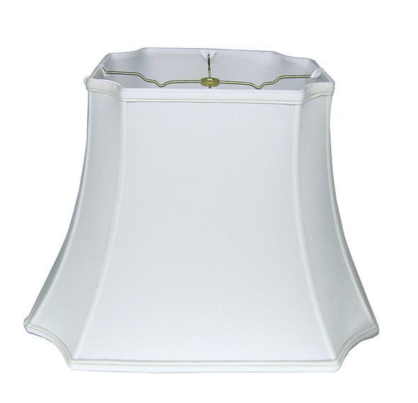 15" Snow Inverted Rectangle Shantung Lampshade