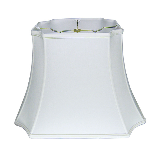 19" Snow Inverted Rectangle Shantung Lampshade