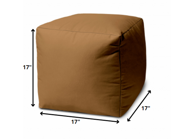 17  Cool Warm Mocha Brown Solid Color Indoor Outdoor Pouf Ottoman