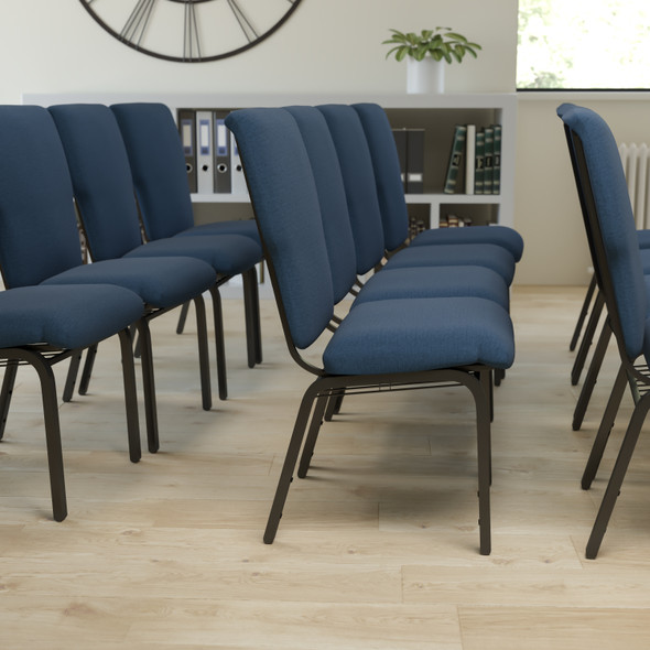 Advantage Navy Discount Church Chair - 21 in. Wide