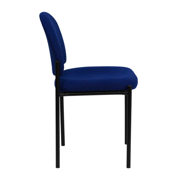 Tania Comfort Navy Fabric Stackable Steel Side Reception Chair