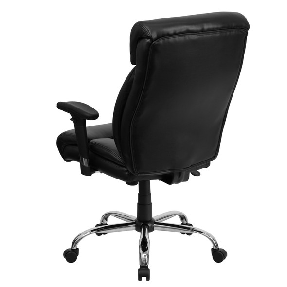 HERCULES Series Big & Tall 400 lb. Rated Black LeatherSoft Executive Ergonomic Office Chair with Full Headrest & Arms