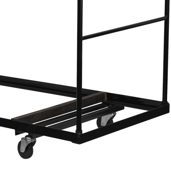 Neena Black Folding Table Dolly for 30''W x 72''D Rectangular Folding Tables