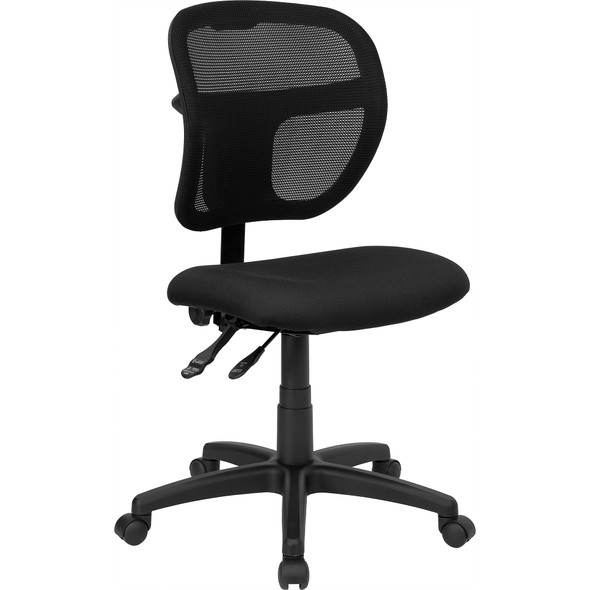 Pellen Mid-Back Black Mesh Swivel Task Office Chair with Back Height Adjustment