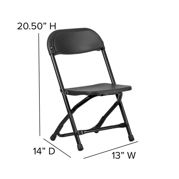 Timmy Kids Black Plastic Folding Chair