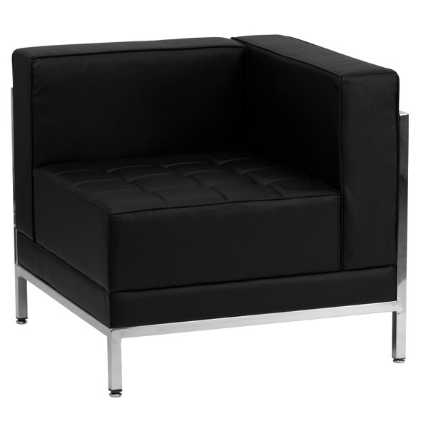 HERCULES Imagination Series Black LeatherSoft Sectional & Sofa Set, 10 Pieces