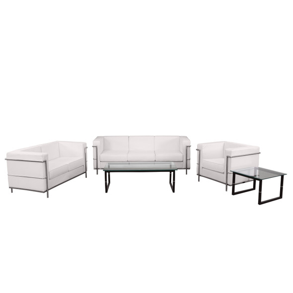 HERCULES Regal Series Reception Set in Melrose White LeatherSoft