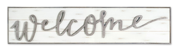 WELCOME Sign 48" x 11.25"H Wood/MDF - 74366
