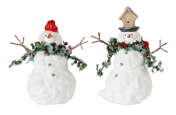 Snowman (Set of 4) 5.5"H, 6.5"H Terra Cotta - 80478