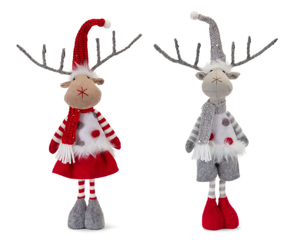 Boy & Girl Deer (Set of 4) 18"H Polyester - 81075