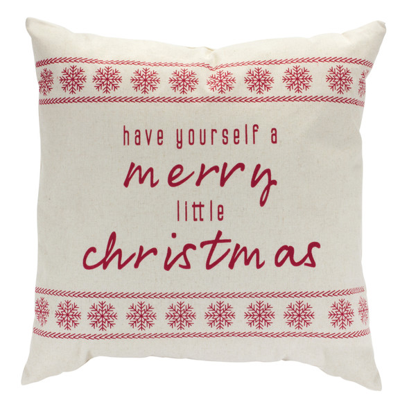 Merry Christmas Pillow 17"SQ Polyester - 83453