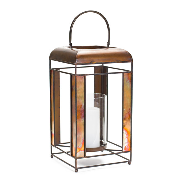 Lantern 9"L x 17.25"H Metal/Glass - 85320