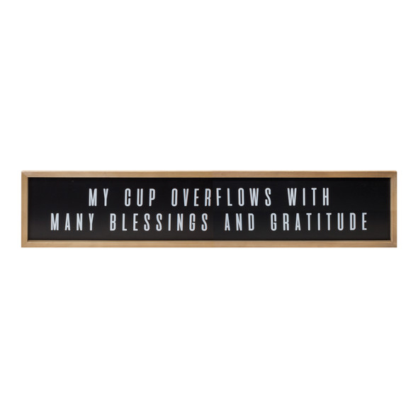 My Cup Overflows Plaque 47.25"L x 9.75"H MDF/Wood - 85391