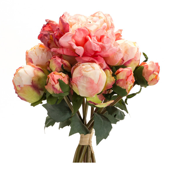 Peony Bouquet (Set of 6) 16"H Polyester - 85813