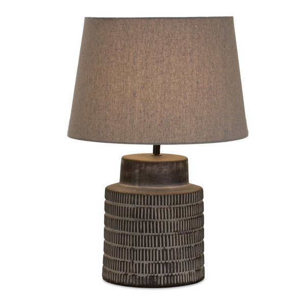 Table Lamp 21"H Terra Cotta/Linen - 85923