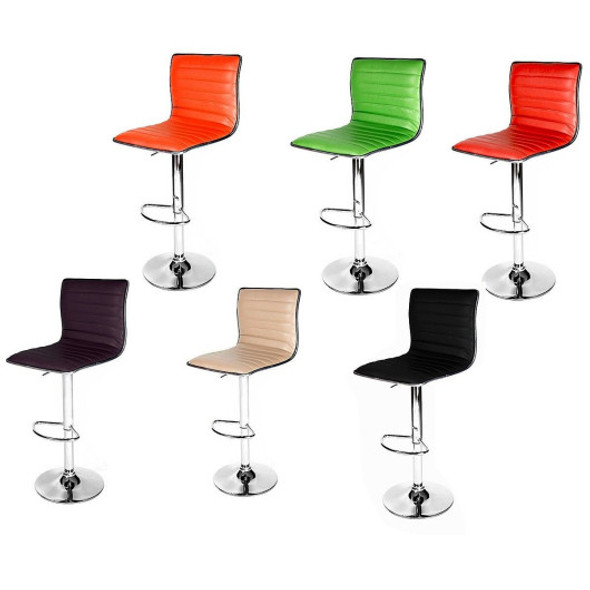 Swivel Bar Stool Modern Adjustable Height Metal Diner Seat Chair Hydraulic-1PC Black