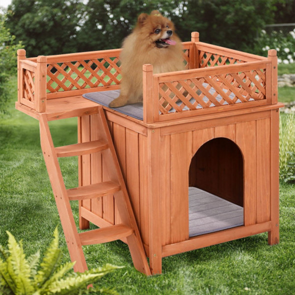 Outdoor Weather Resistant Wooden Puppy Pet Dog House