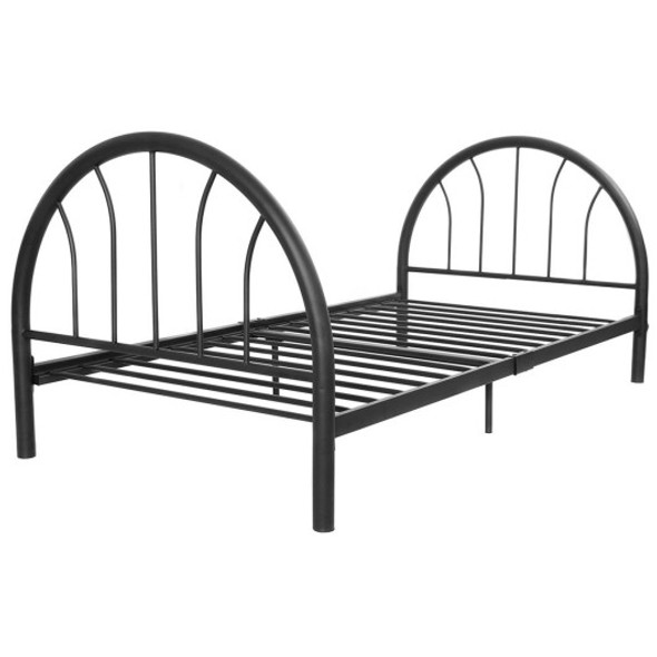 83" x 42" x 35" Black Twin Size Metal Bed Frame