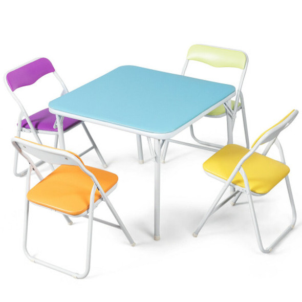 Set of 5 Multicolor Kids Table and Chairs