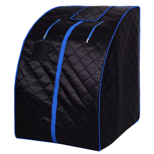 Portable Far Infrared Sauna with Chair-Black