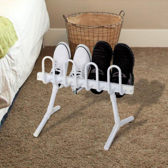 Freestanding Electric Shoe Dryer with 8 Hooks