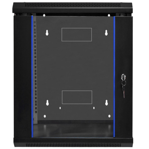 18U Wallmount Data Network Cabinet with Locking Glass Door