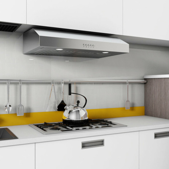 69W 30" Under Cabinet Kitchen Range Hood with Stainless Steel