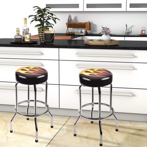 29'' Height Round Counter Flame Bar Stools