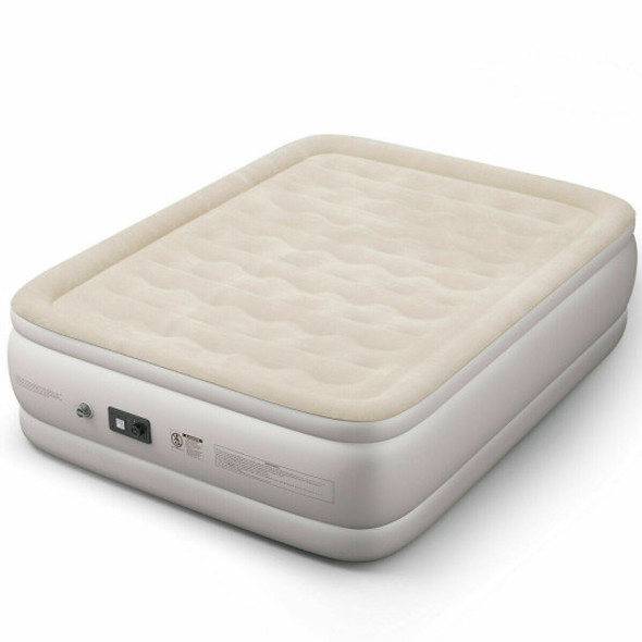 Luxury Quilt Top Raised Airbed with Built-in Pump