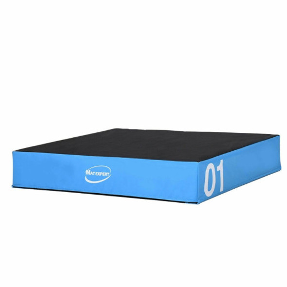 Goplus PVC Soft Plyometric Exercise Foam Jumping Box-Blue