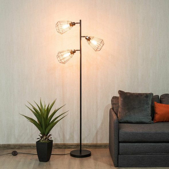 3-Light  Modern Adjustable Tree Floor Lamp