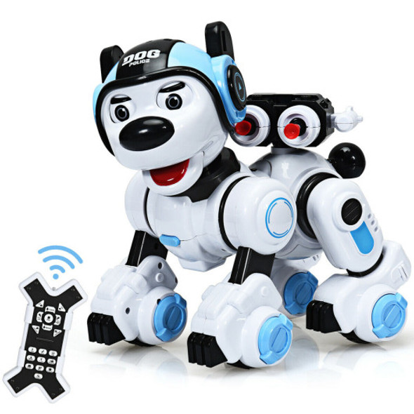 Wireless Programmable Interactive Remote Control Robotic Dog-Blue
