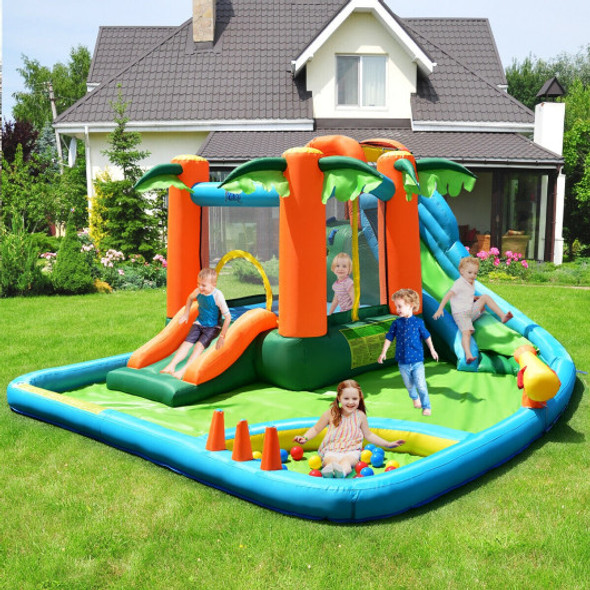 7 in1 Inflatable Slide Bouncer with Two Slides