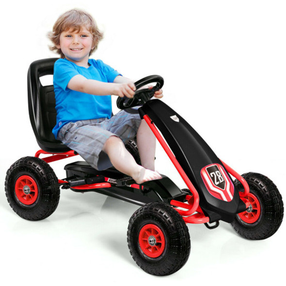 Kids Ride on Car Toy with Adjustable Seat-Black