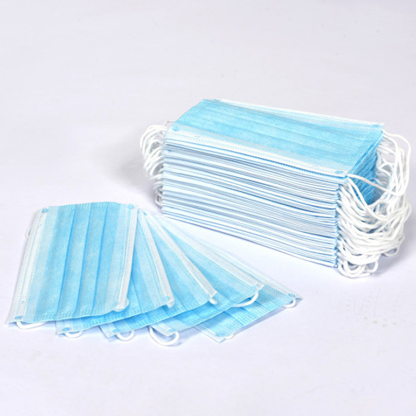 50 Pcs 3-Layer Breathable Non-woven Fabric Disposable Face Mask