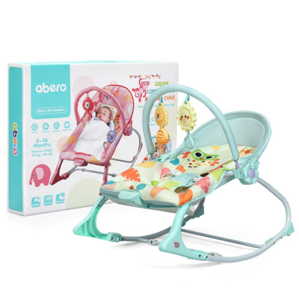 Baby Adjustable Swing Bouncer & Rocker-Green
