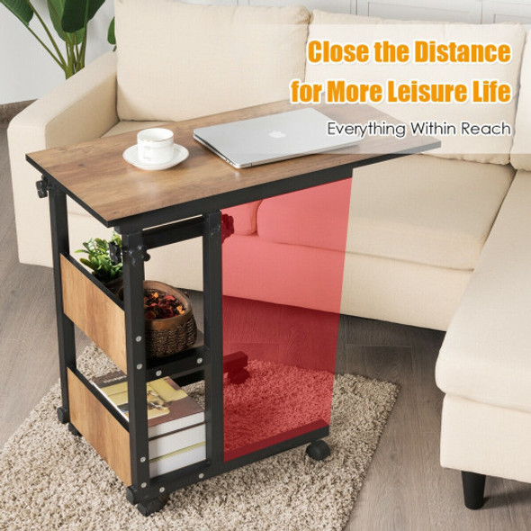 C-Shape Mobile Snack End Side Sofa Laptop Table