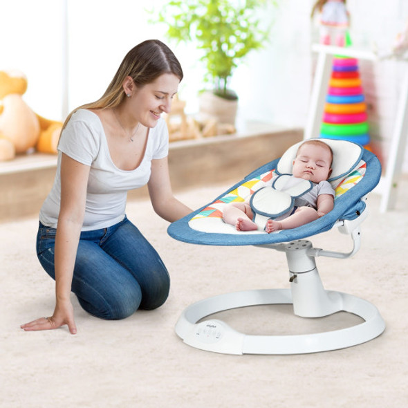 Baby Swing Electric Rocking Chair with Music Timer-Blue