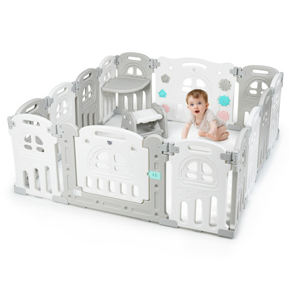 14-Panel Foldable Baby Activity Centre Playpen